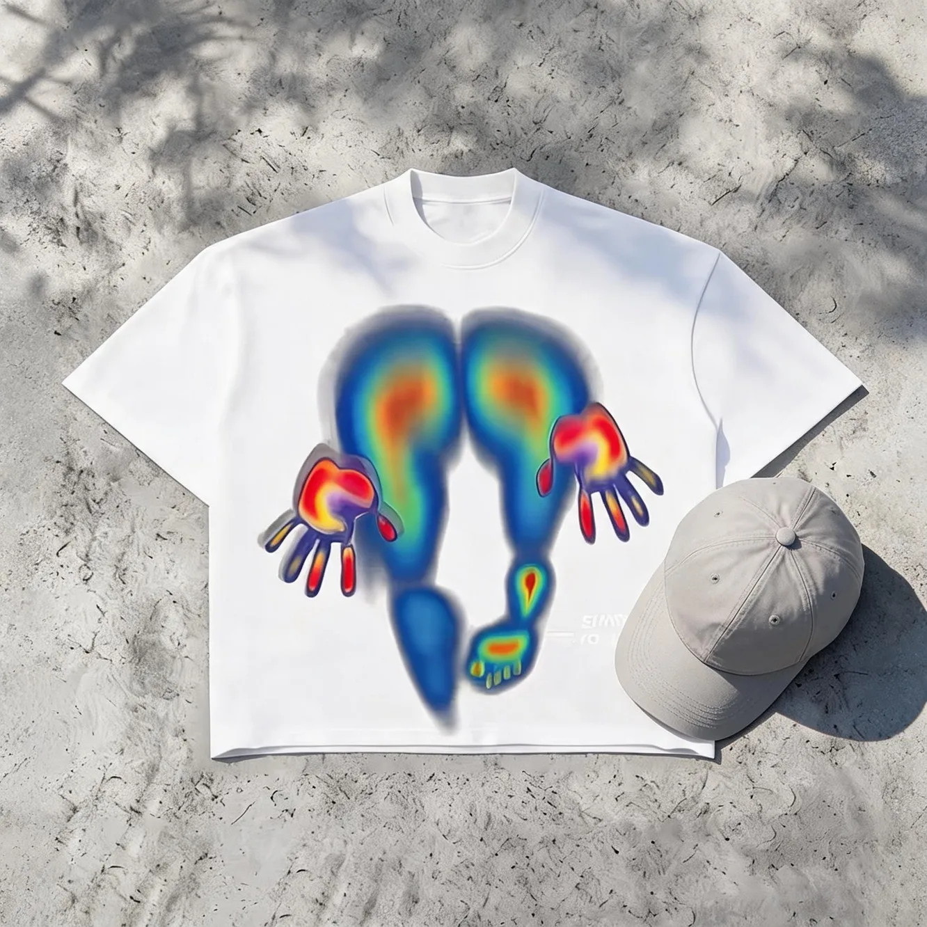 Mens Crew Neck T Shirt Y2K Pattern Print 180 Polyester Fabric