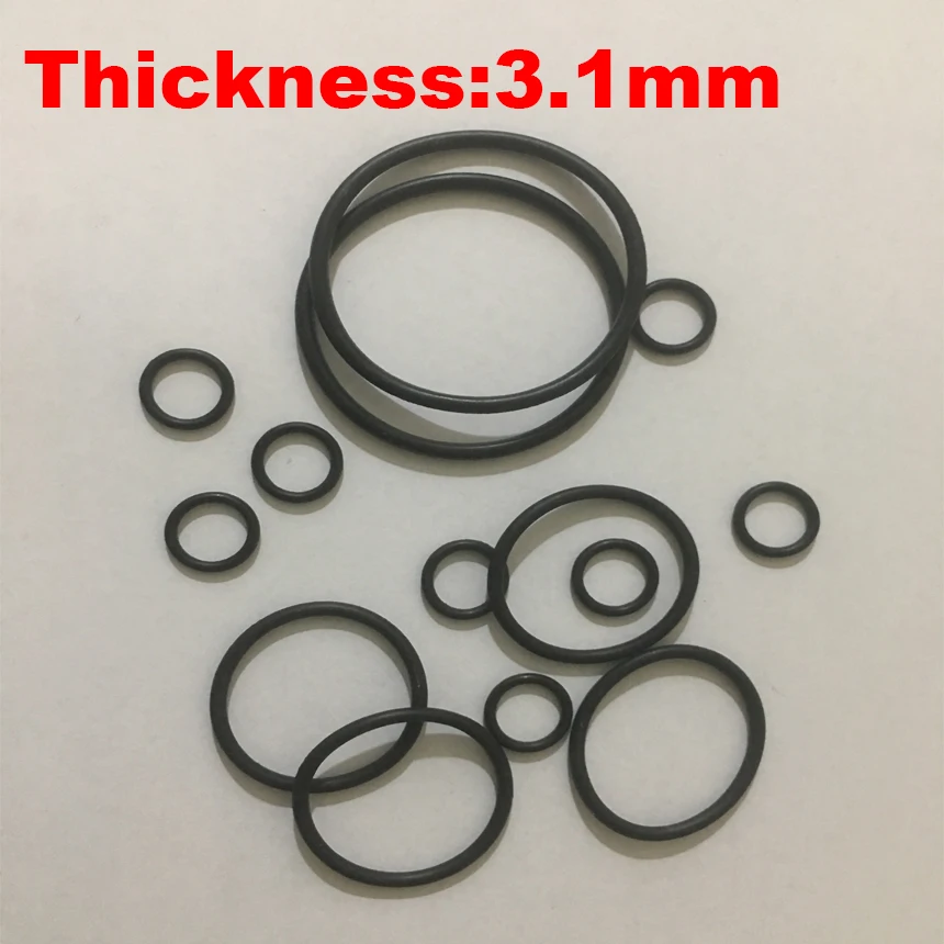 

20pcs 96x3.1 96*3.1 98x3.1 98*3.1 100x3.1 100*3.1 OD*Thickness Black NBR Nitrile Chemigum Rubber O-Ring Oil Seal O Ring Gasket