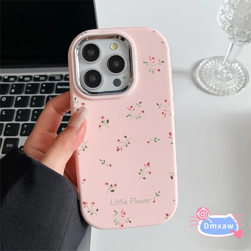 For Vivo Y27 X100 X90 X90S X80 X70 X60 Y7S Y55S IQOO 12 11 10 Z8X Neo 9 8 Pro SE Phone Case Solid Color Fresh Flower Soft Cover