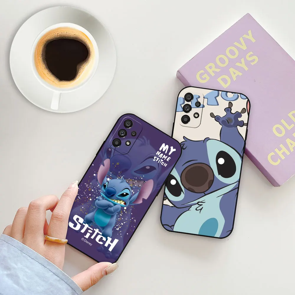 Disney Lilo Stitch Anime Case For Samsung A90 A80 A73 A72 A71 A70 A60 A55 A54 A53 A52 S A51 A50 A42 A35 A34 A33 A32 A31 5G Cover