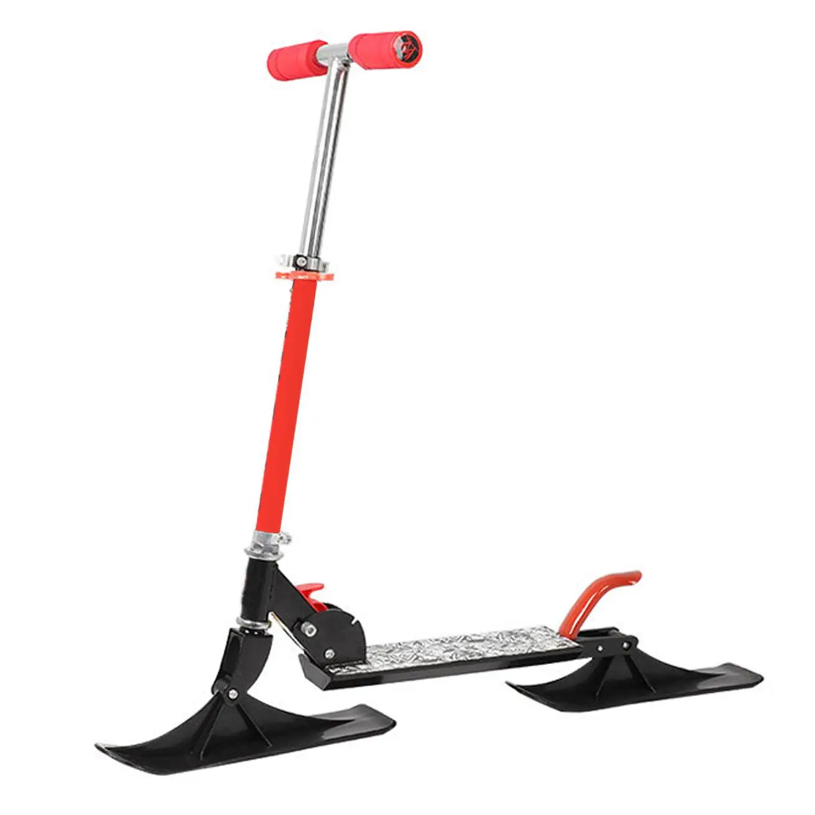 Kids Ski Scooter Sled Attachment for Scooter Snow Board Conversion Modification Boots Flat Bottom Winter Toy