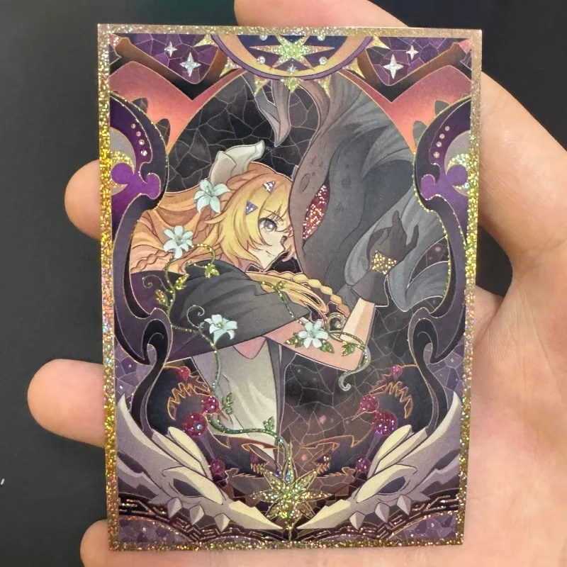 63x90mm for Yu-Gi-Oh! Laser Foil Glitter Card Holder Incredible Ecclesia The Virtuous Game Collection Card Protective Cover Toy
