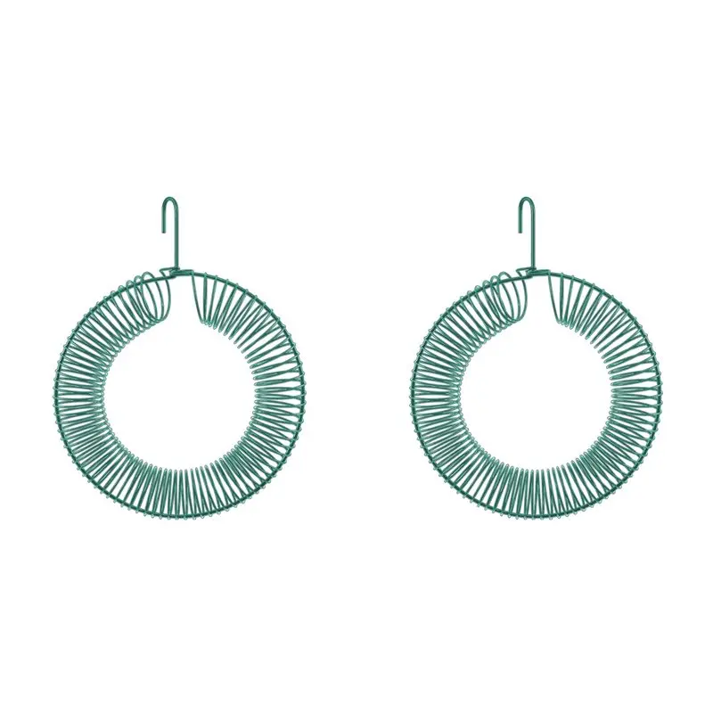 

【ORNAMENT】2X Peanut Wreath Bird Feeder 16 Inch, Rust & Waterproof, Solid Steel Durables Whole Peanut Wild Bird Feeder With Hook