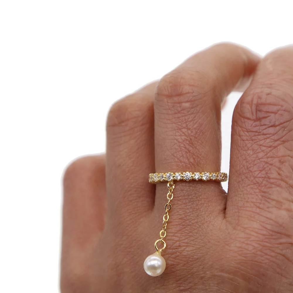 УНИКАЛЬНЫЙ-дизайн-2025-золотого-цвета-циркониевая-полоса-грушевидная-бусина-очаровательная-цепочка-с-кисточками-жемчужная-бусина-элегантное-женское-классическое-кольцо