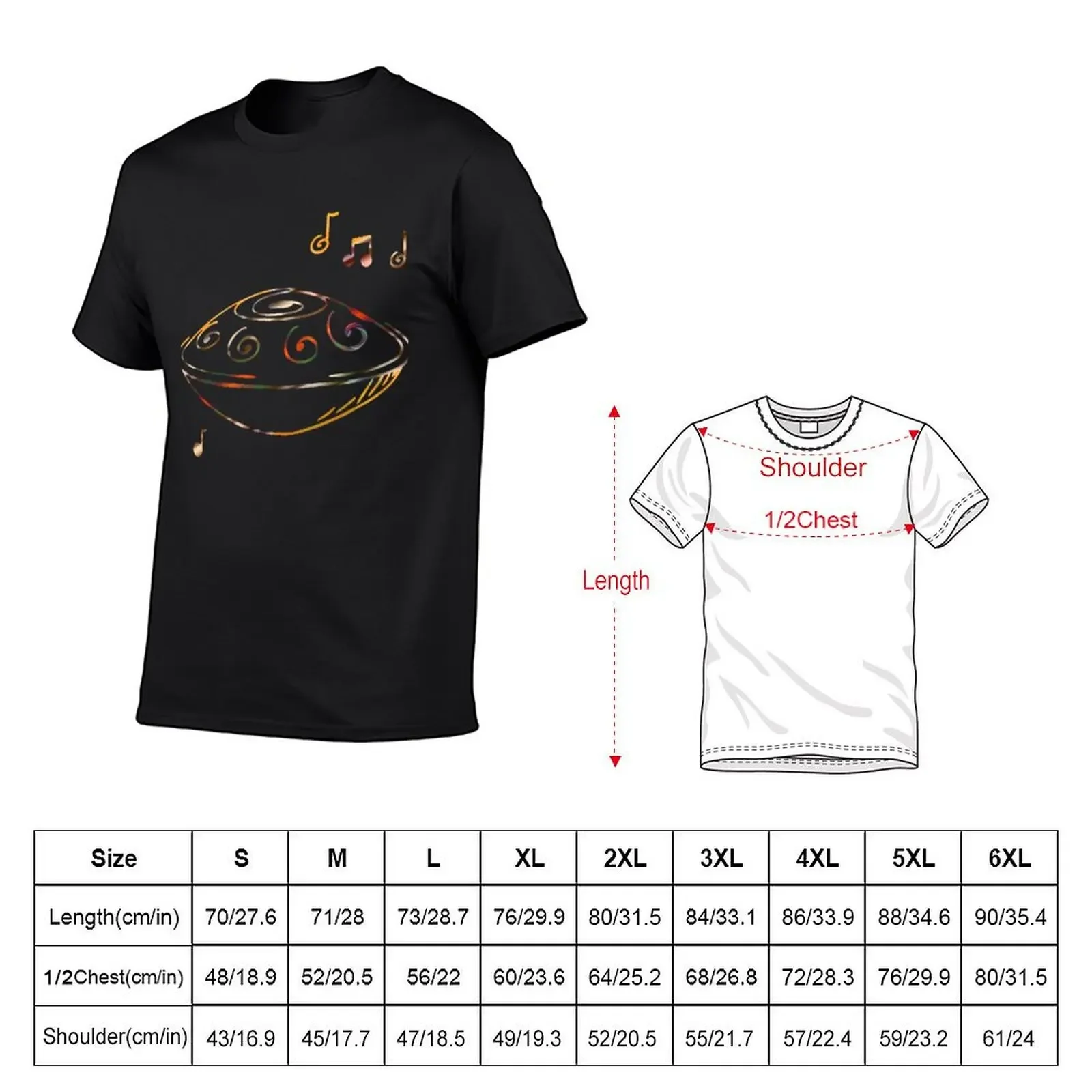 Handpan Design T-Shirt summer top anime t shirts mens cotton t shirts