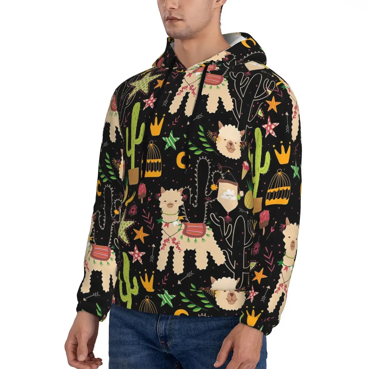 لطيف الصبار الألبكة نمط هوديي Harajuku البلوز الخريف الشتاء الرجال النساء البلوز طويلة الأكمام قمم