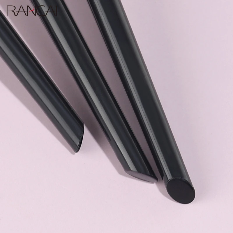 RANCAI 3Pcs Eye Makeup Brushes Flat Eyebrow Eyeliner Brush Professional Angled Eyes Brow Pincel Maquiagem Make Up Cosmetic Tools