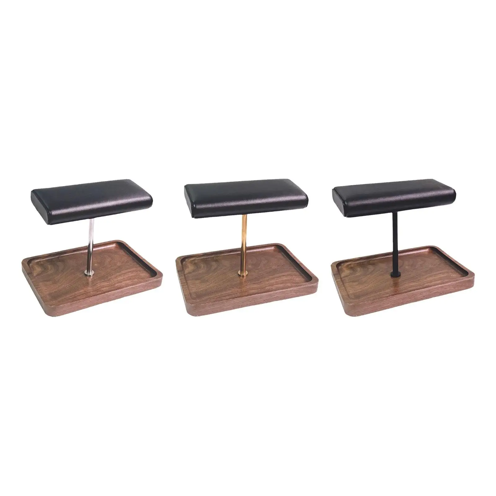 Watch Stand Multifunctional with Wood Base T Bar Jewelry Storage Rack for Chains Earrings Necklaces Rings Home Organization Show
