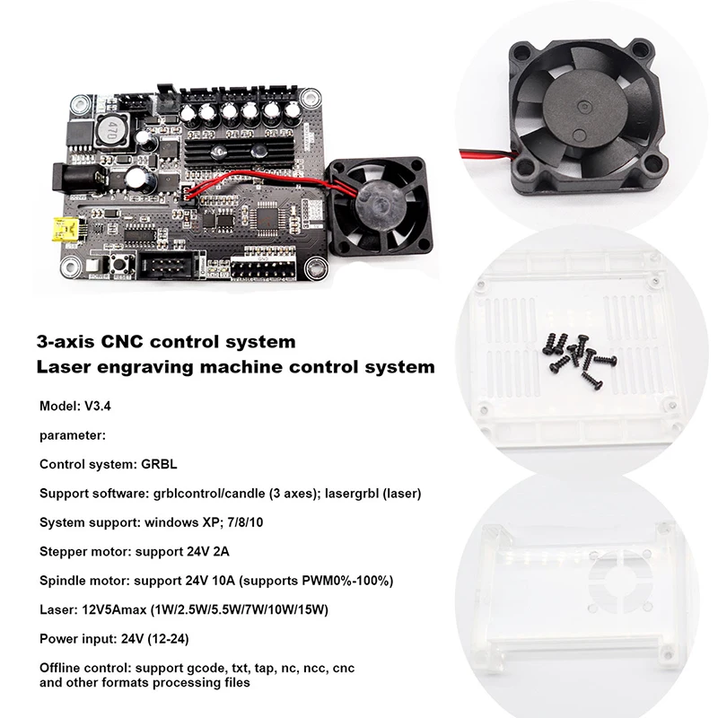 Imagem -05 - Ferramentas de Controlador Cnc Placa de Controle de Eixos Grbl 1.1 Porta Usb Driver Integrado com Controlador Offline para Gravador a Laser 3018