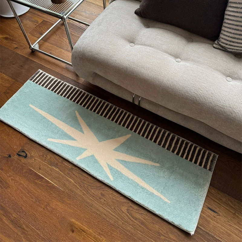 

Carpet for Bedroom Bedside Floor Mat Runner Rug Blue Carpets Soft Fluffy Long Foot Mat Home Decoration Rug 침실 카펫
