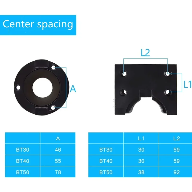 Imagem -06 - Cnc Ferramenta Handle Holder Ferramenta Sleeve Lock Holder Bloco Circular Cilindro Quadrado Alumínio Acessório Bt30 Bt40 Bt50