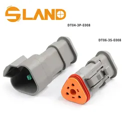 Conector de Sensor de coche DT06-3S-E008, resistente al agua y al polvo, Compatible, DT04-3P-E008