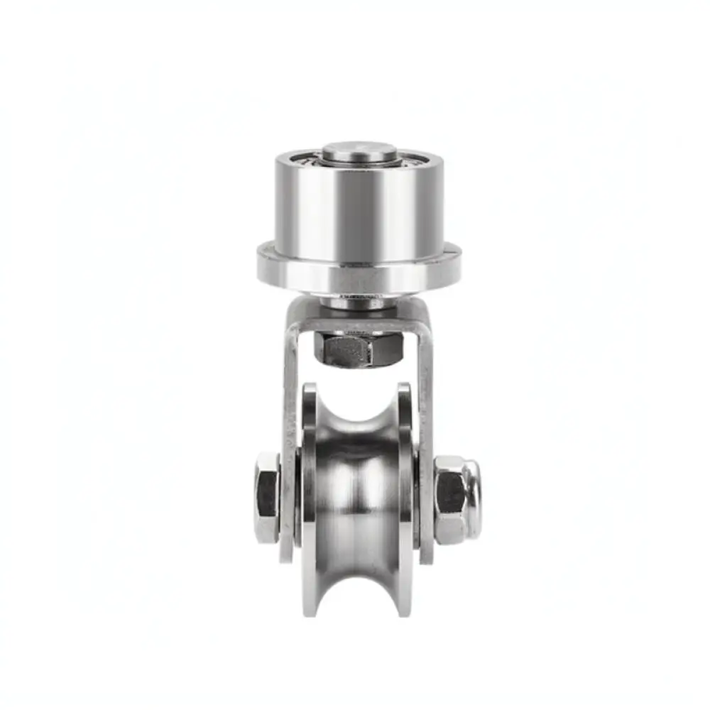 For Meixuanye 304 Stainless Steel Bearing Pulley Wheel Sliding Door Track Roller Hardware V U H Groove Fitting