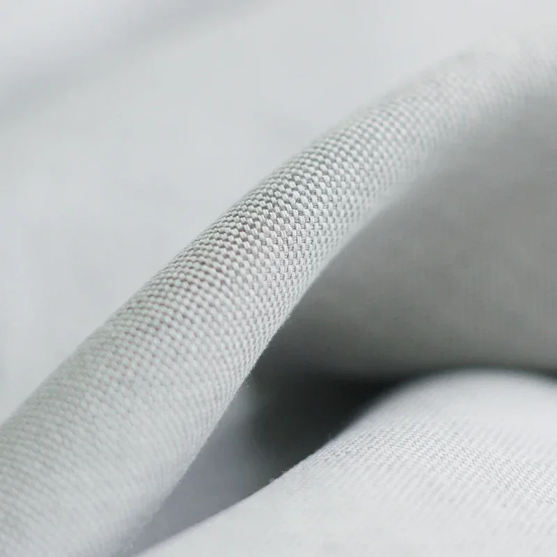 Redraspberry Italy Light Grey Yarn Dyed Linen Flax Fabric Garment Material Autumn Women Suit Coat Sewing DIY Cloth Freeshipping