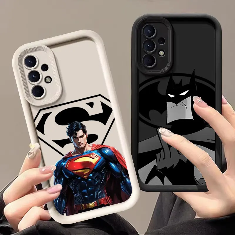

B-Bats-Supers-Man Marvel Case For Samsung Galaxy A57 A56 5G A37 A36 A17 A07 A26 A16 A06 A55 A52 A14 A73 A34 Soft Silicone Cover