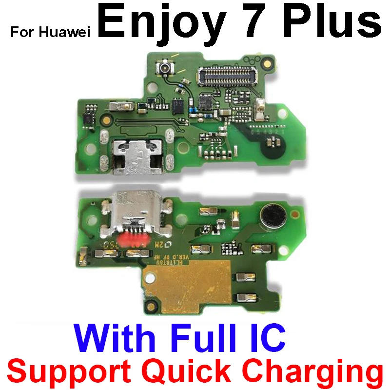 Charger USB สําหรับ Huawei Enjoy 7 8 Plus 7S 8e Lite USB ชาร์จพอร์ต Dock Board เปลี่ยนชิ้นส่วนซ่อม