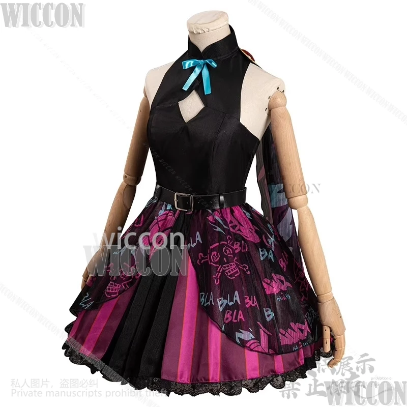 Jinx Arcane S2 Game LoL Cosplay Costume Witch Dark Dress Lolita Suit Hat Wig Woman Girl Sexy Carnival Party Roleplay Customized