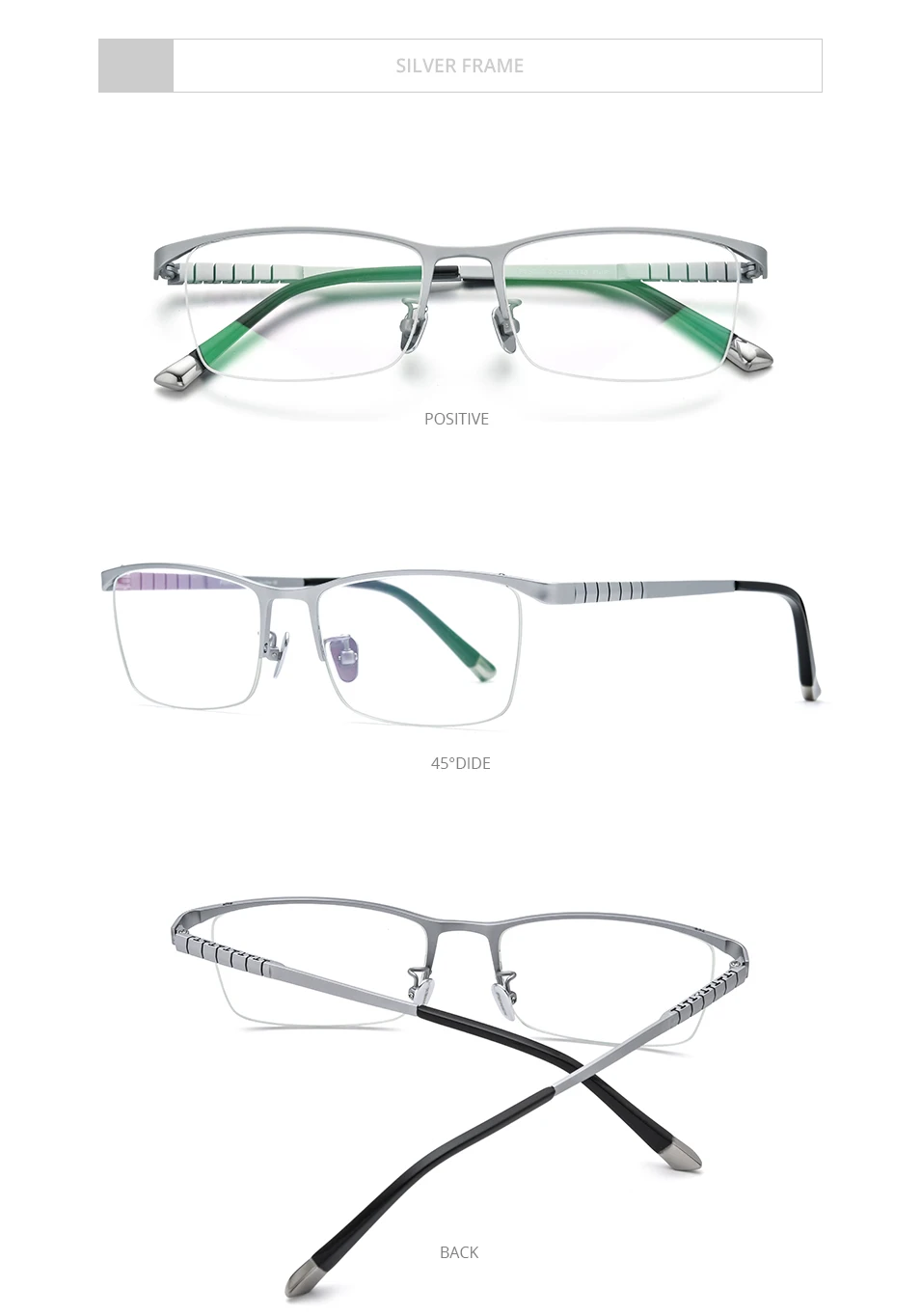 FONEX Brillengestell aus reinem Titan für Herren, neues Markendesign, quadratische Brillen, halbrandhalbrandlose japanische ultraleichte Brillen 85640 – Detail 10