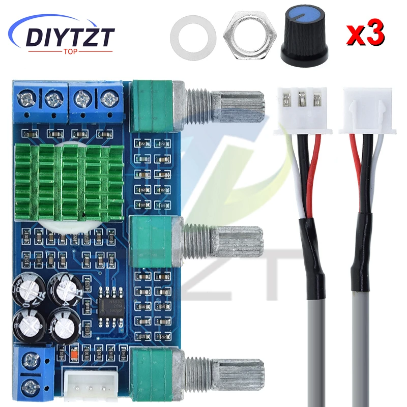 DIYTZT XH-M567 TPA3116 D2 Dual-channel Stereo High Power Digital Audio Power Amplifier Board Audio Power Amplifier Board 80W*2