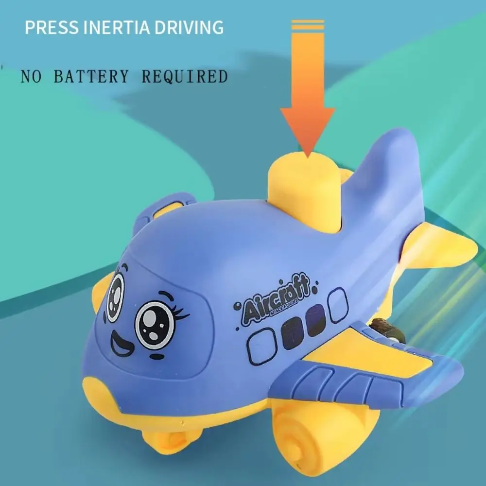 Small Press and Go Car Toy Simulation Aircraft Pull Back Car Toy Cartoon Education Press Inertia Pull Back Toy Christmas Gift