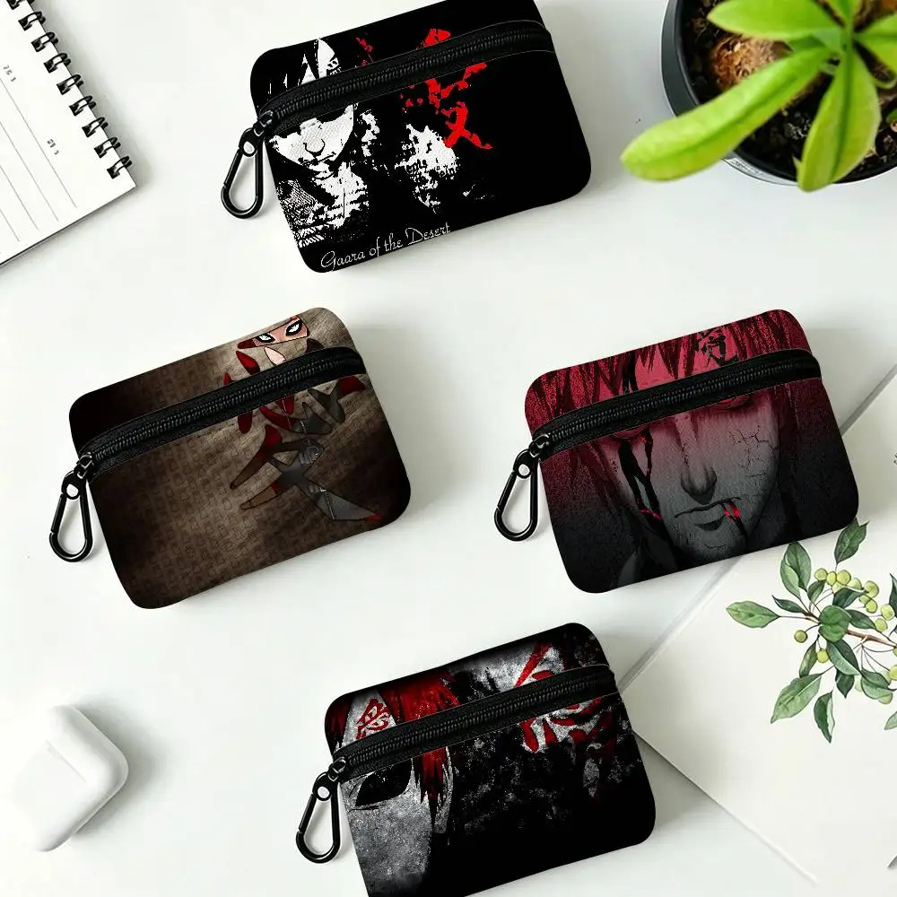 Anime G-Gaara Waterproof Oxford Cloth Zipper Wallet Portable Hanging Small Coin Purse For Travel