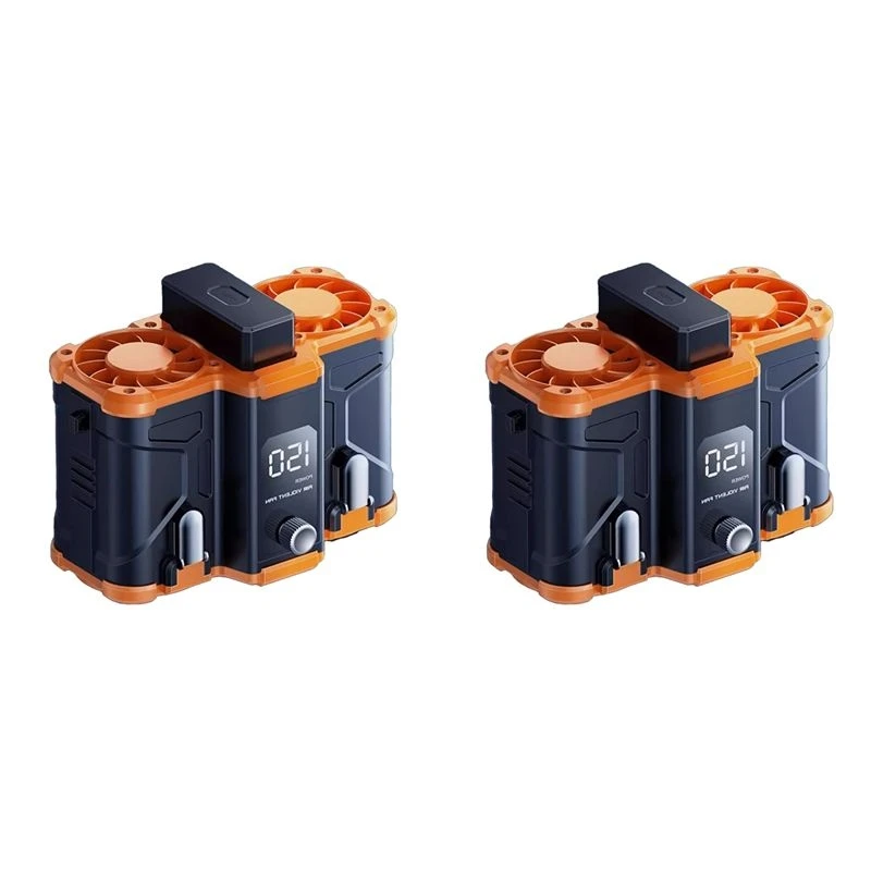 MLGB-2X 10000Mah Waist Mounted Fan With Dual Air Vents, Detachable Battery, Portable Clip On High-Temperature Operation