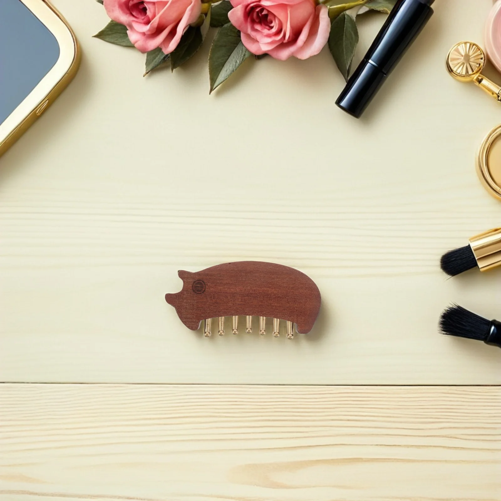 

Sandalwood Copper Teeth Scalp Massager Comb Natural Wood Gua Sha Brush For Head Acupoint Massage Relaxation Tool