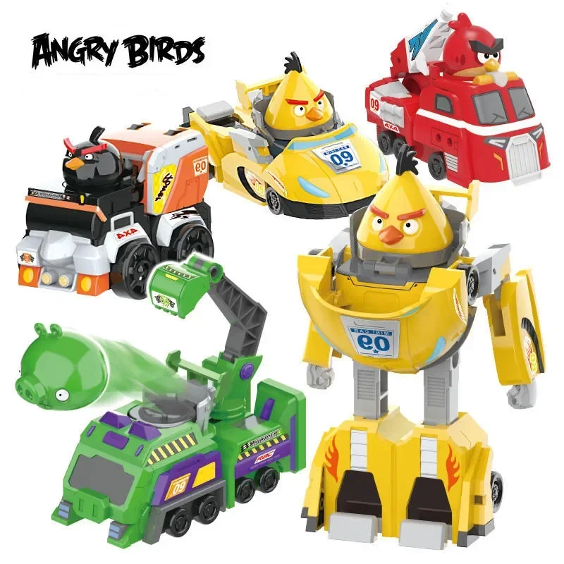 

AngrysBirds Catapult Deformation Robot Action Figure Angrys Bird Car Machine Launch Fight Battle Toy Boys Birthday Gifts