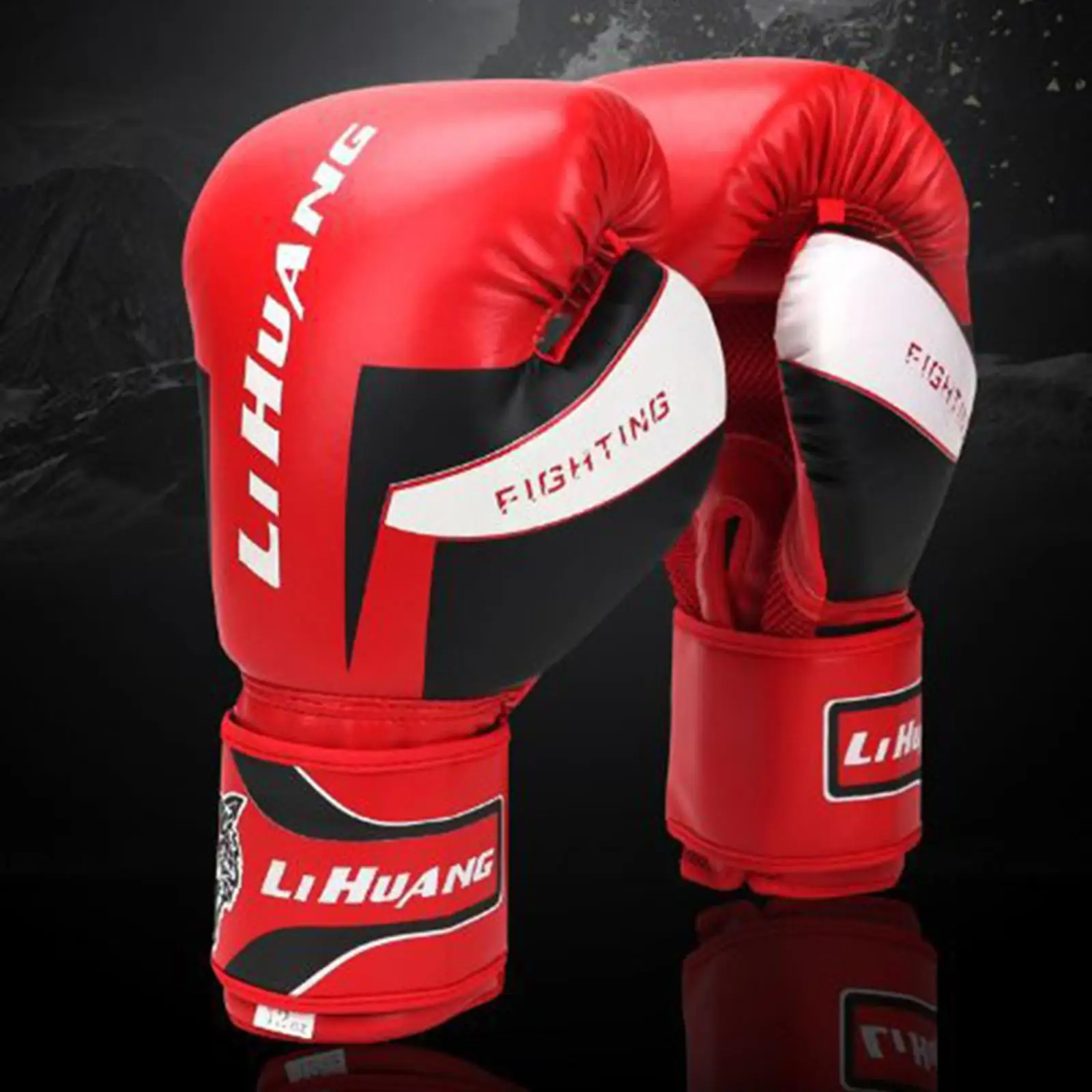 6-12oz MMA Training  Boxing Gloves Adults children PU Leather Professional Boxing Training Sparring Gloves Free Fight Gloves