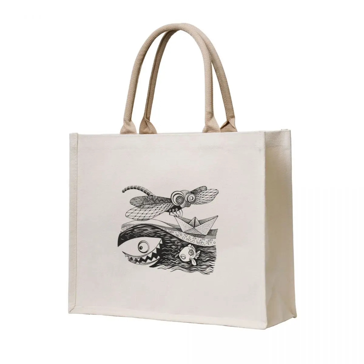 

under and over Tote Bag Canvas tote bags cloth bags Portable shopping bag Shopper handbag