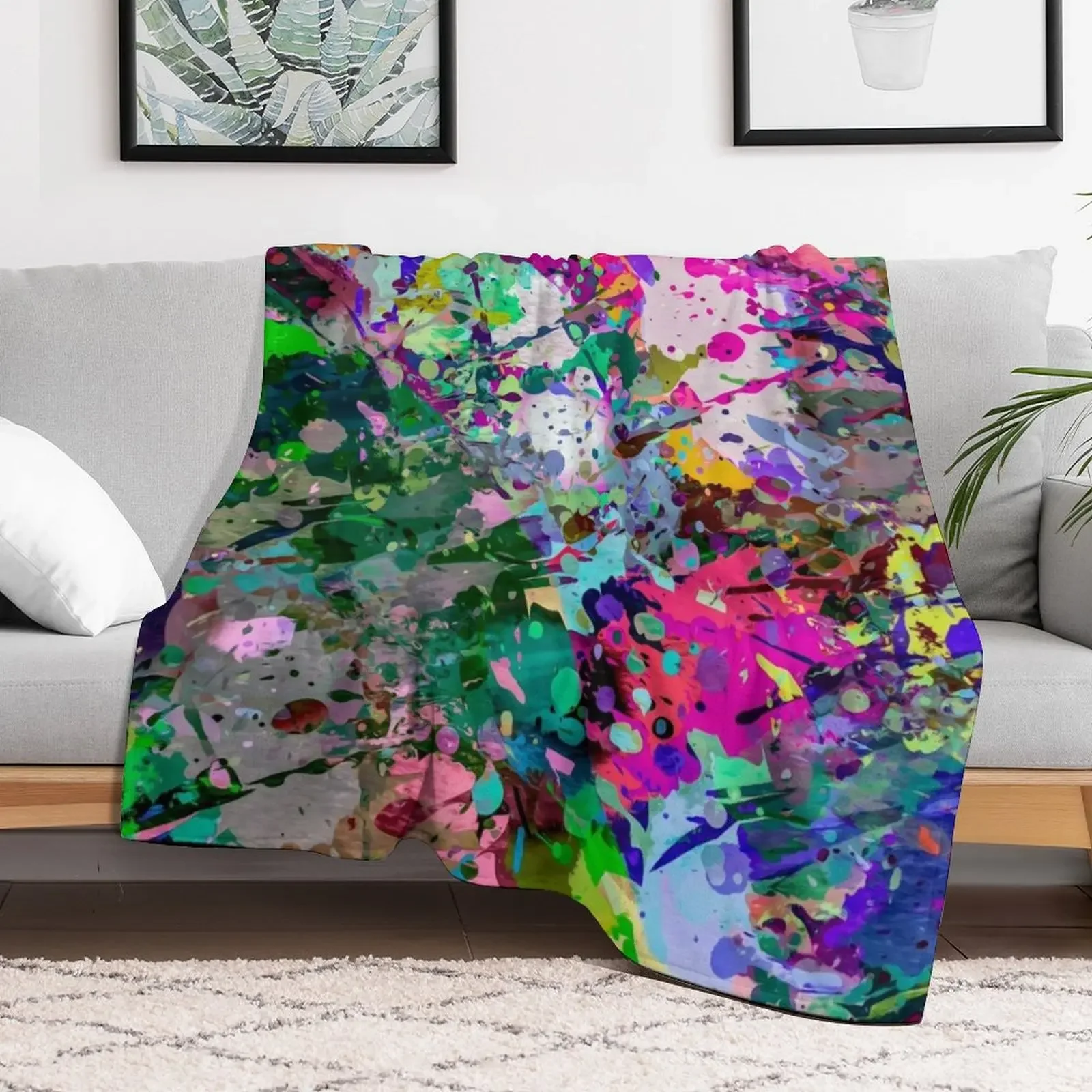 Abstract Fine Art Contemporary Challenging Colorful Bright 1000 Piece Jigsaw Puzzle~Decorate Your Home With Wall Throw Blanket