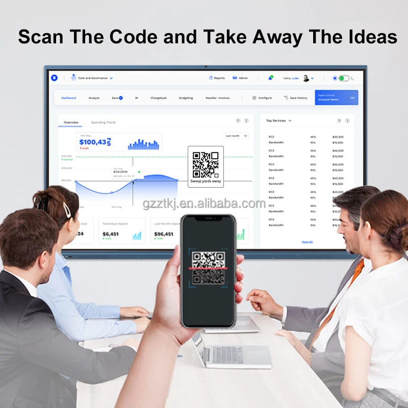 Tableau blanc intelligent interactif d'écran plat de système d'Android de 86 pouces pour le bureau