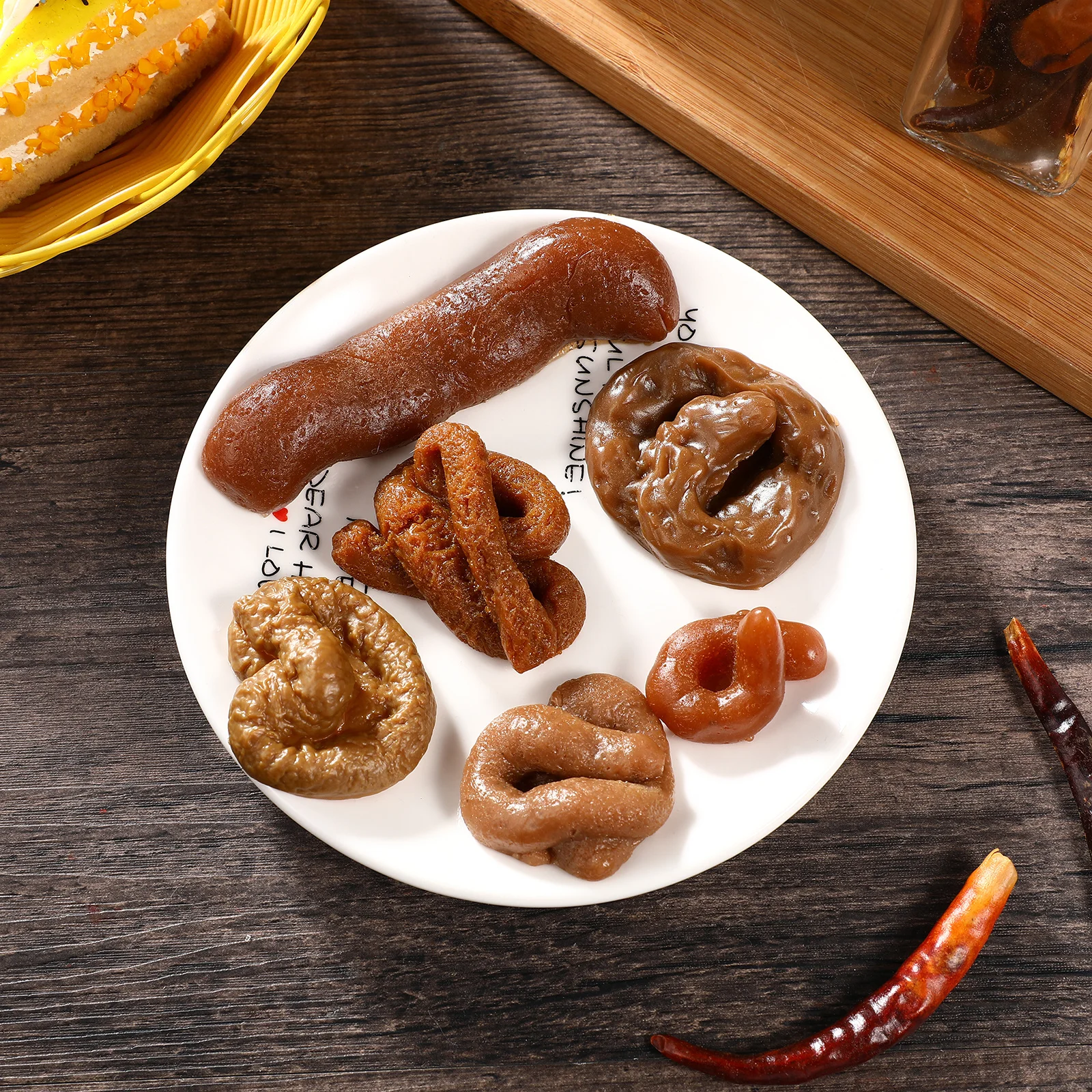 1 conjunto de brincadeira simulação cocô prop festa truque decorativo festival brincadeira brinquedo para diversão simulação cocô truque brinquedo