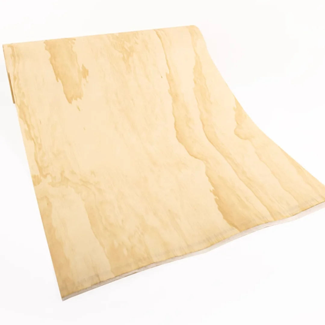 Length:2.5meters W:580mm T:0.2mm Natural rotary cut New Zealand pine patterned solid wood veneer DIY handmade veneer material