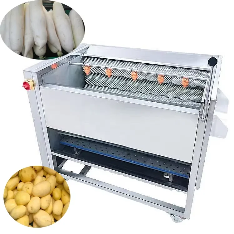 

Automatic Hot Sale Brush Roll Clean Potato Washing and Peeling Machine Industrial Fruit and Vegetable Washing Machine