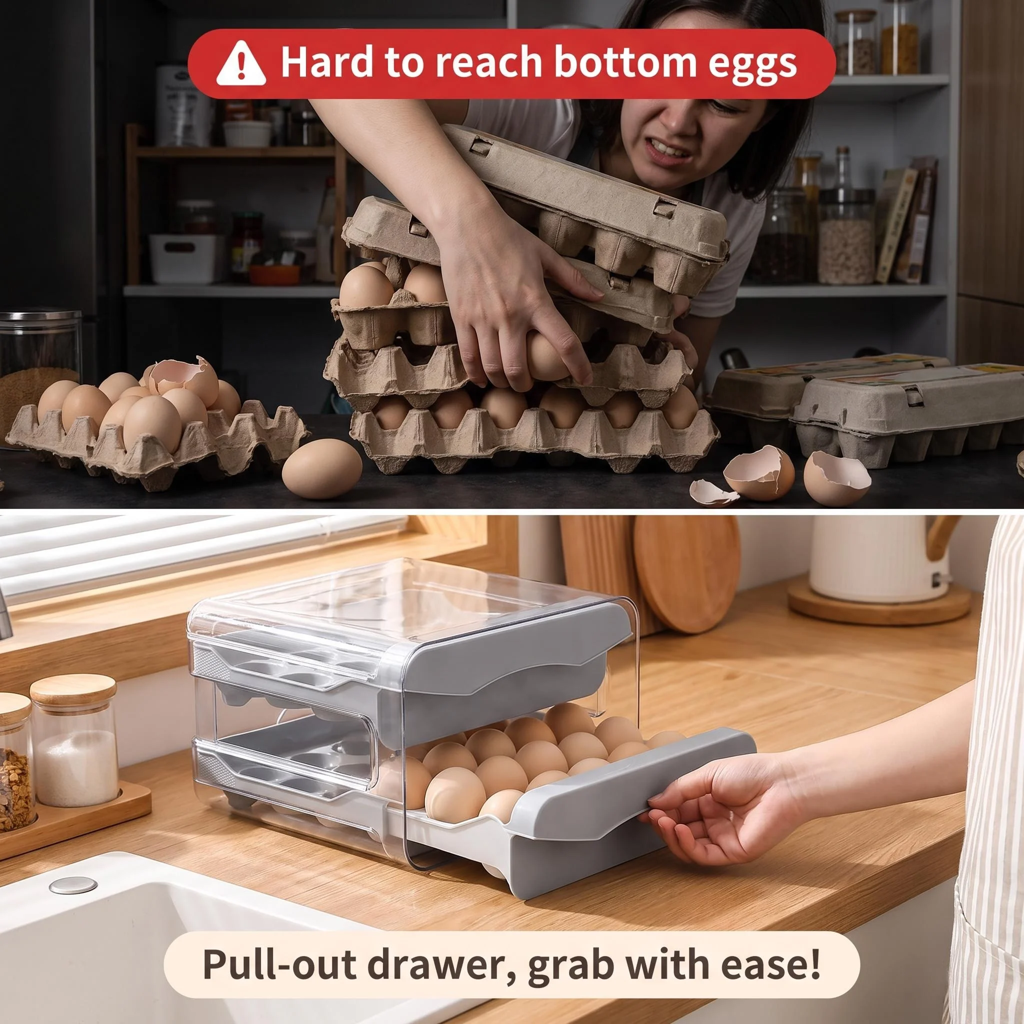 Organizador de Huevos Transpar - Drawer Organizer Tray reseña y precio