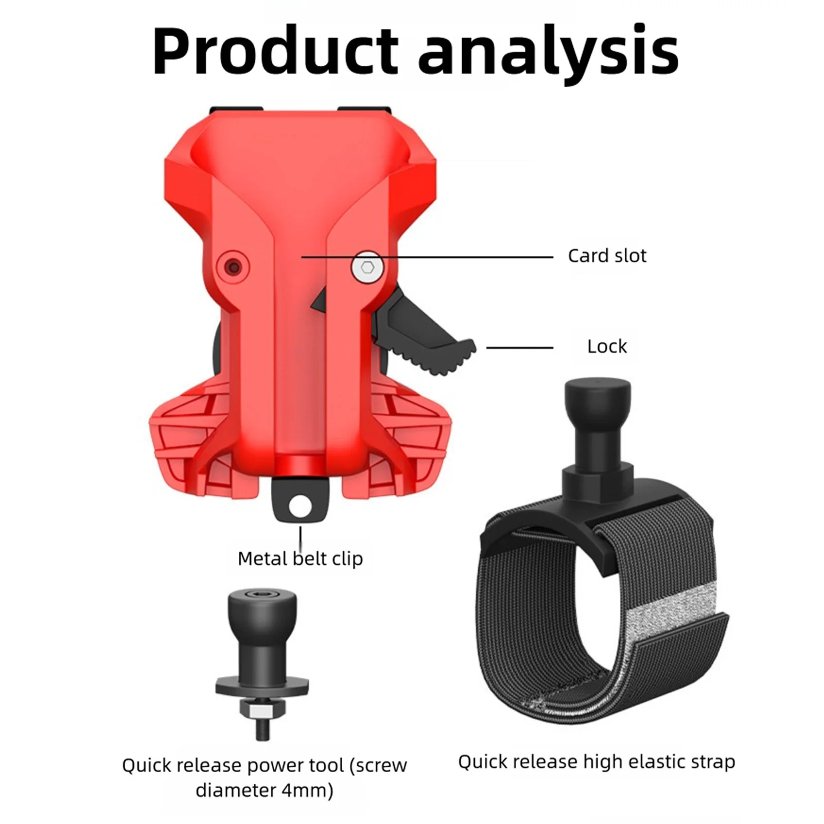 Power Tool Waist Holder Tool Quick Attaching Clip Secure Locking Waist Belt Tool Holder for Electrician Hammer Wrench Flashlight