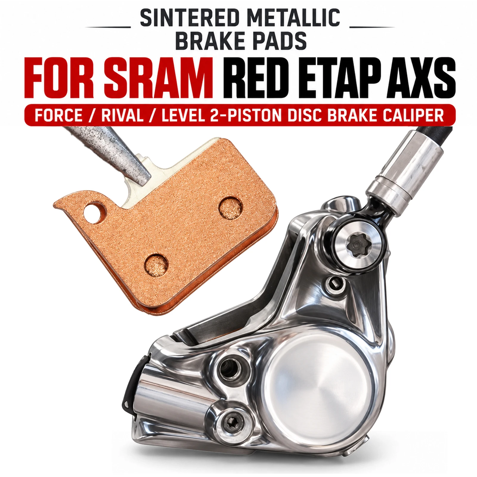 Bike Disc Brake Pads for SRAM RED 22 Force 22 Rival 22 S700 S900 Level Ultimate TLM 2 Piston Hydraulic Brake Calipers