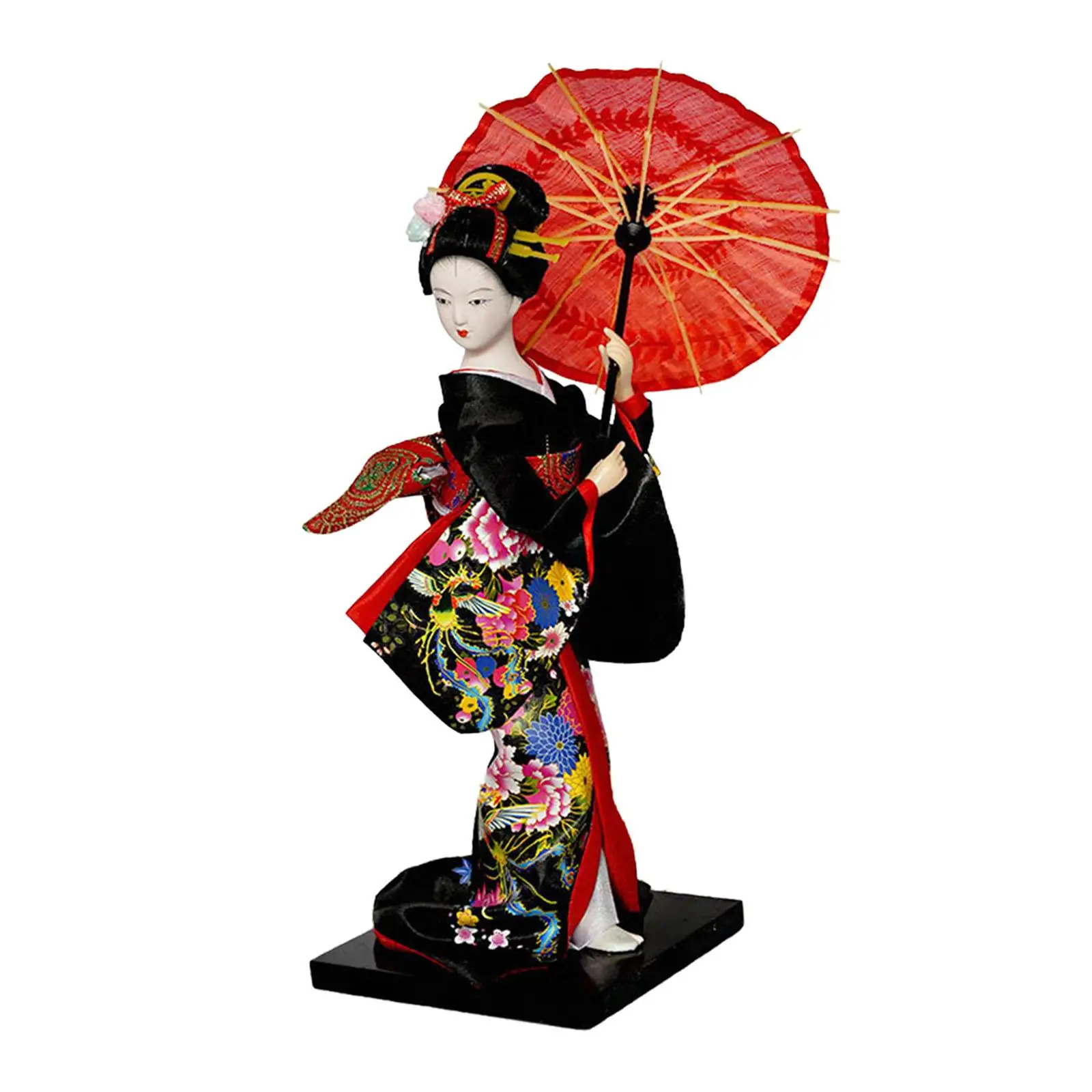 Japanese Geisha Kimono Doll Gift for Home Decor Geisha Kimono Sculpture for Bedroom Bookshelf Desktop Living Room Housewarming