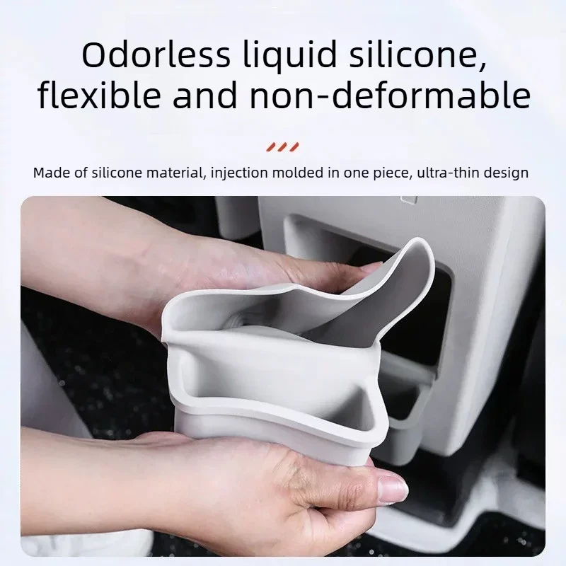 

Rear Armrest Box Silicone Storage Box Trash Can Pocket Storage Box Modification Parts Car Accessories Tools For Chery ICAUR V23