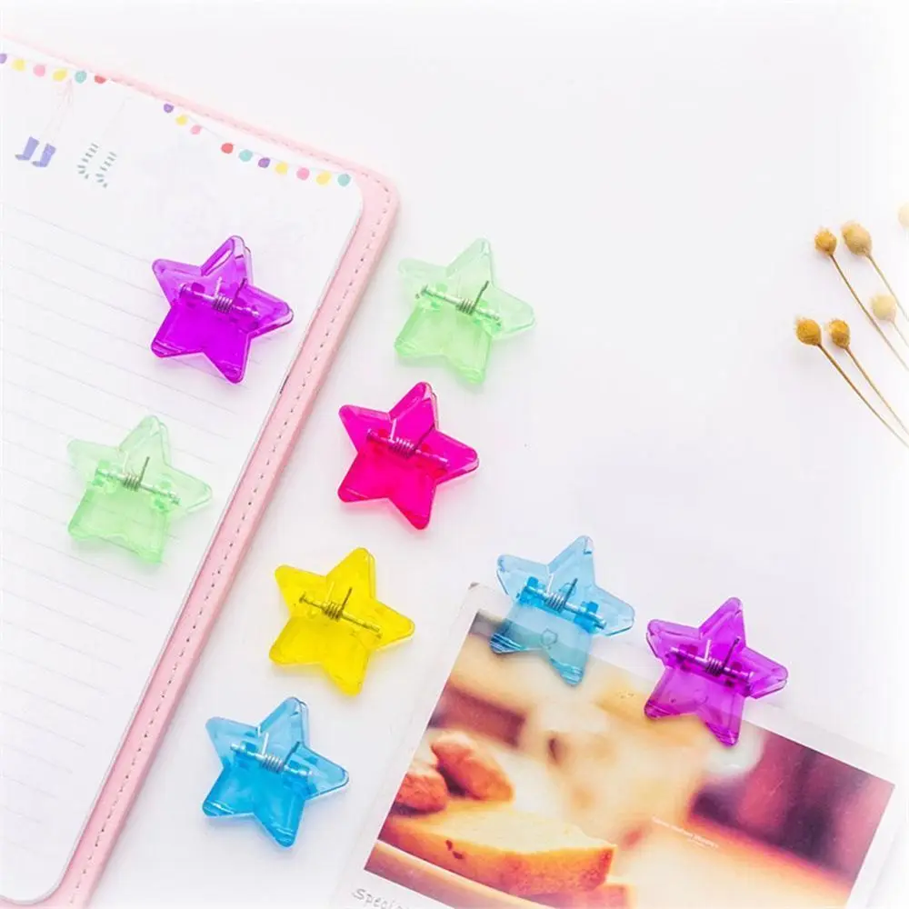 5pcs Photo Clips Transparent Colorful Page Holder Paper Clip Clamp File Index Bookmarks Message Clip Office School Supplies