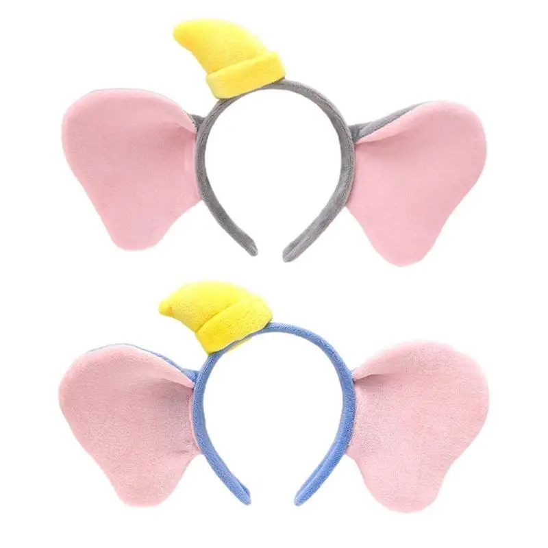 652F Plush Animal Ears Headband Cartoon Hairband Elephant Ears Hair Hoop for Makeup