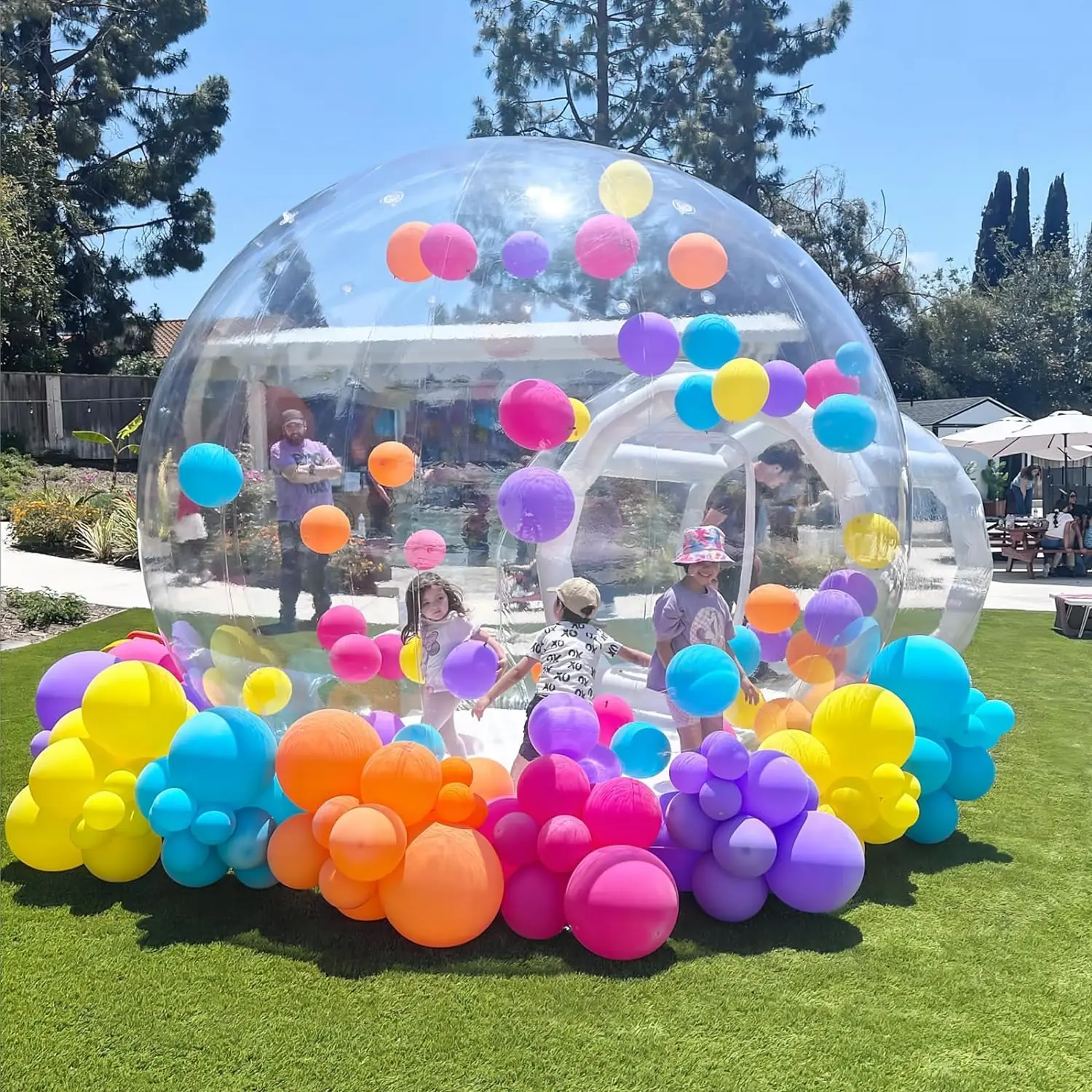 3m/10ft Bubble House Inflatable Dome Balloon Wedding Party Decor Transparent PVC Inflatable Bubble Tent With Air Blower & Pump