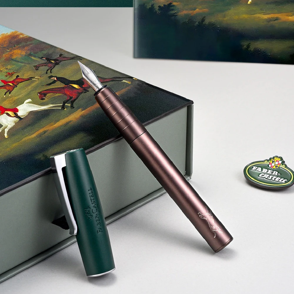 Original Germany Faber-Castell Fountain Pen Hunting Limited Gift Set Business Signature Calligraphy Writing Stationery Gift Box