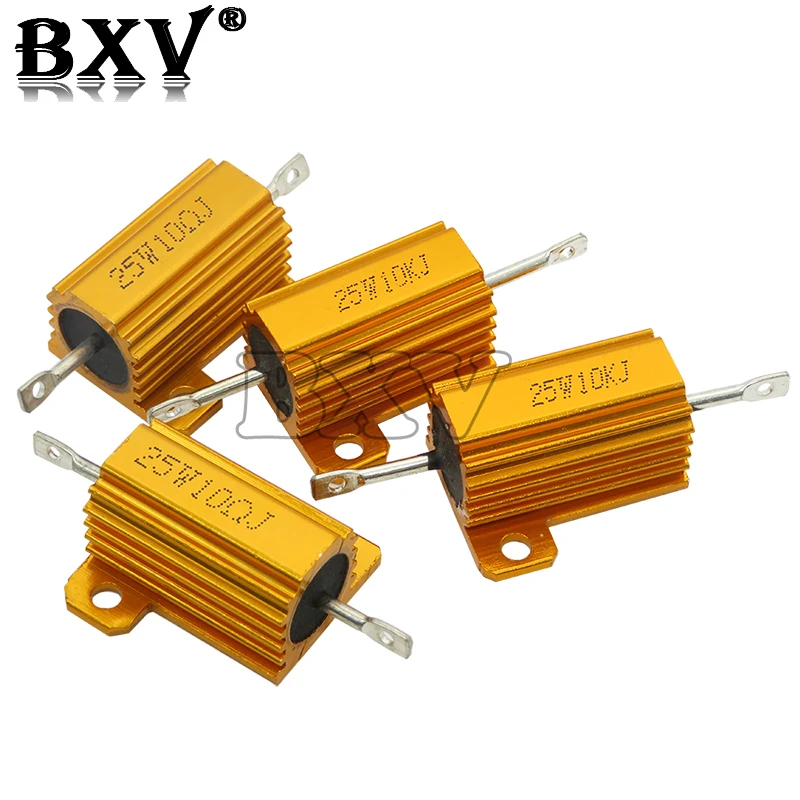 RX24ตัวต้านทานโลหะแบบมีลวด25W,ใหม่0.01 ~ 30K 1 2 3 5 6 8 10 20 100 150 200โอห์ม500 1K 10K 10K 10K