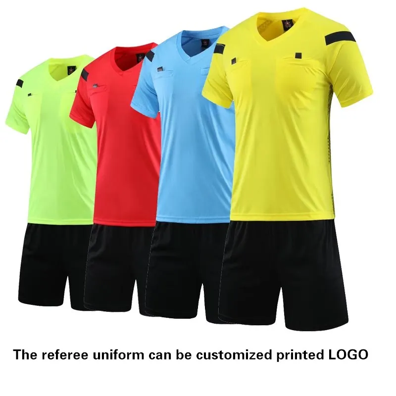 2024 new football uniform referee suit brand jersey short sleeve shorts summer training clothing custom wholesale free delivery