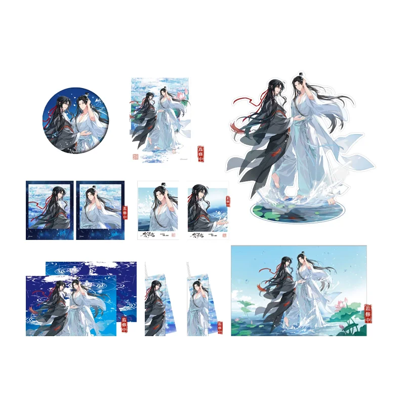 

Sunsyea MDZS Mo Dao Zu Shi Официальный товар STQH Тематическая серия Wei Wuxian Lan Wangji Значок Акриловая подставка Орнамент Брелок Доска