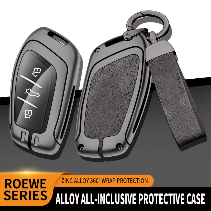 

For MG HS GT ZS EV EZS EHS ZX MG4 MG5 MG6 MG3 MG7 Roewe RX3 RX5 RX8 ERX5 I6 I5 2023 Luxury Zinc Alloy Car Key Case Cover Shell