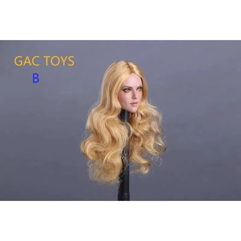 1/6 GC009 헤드 플레이드 롱 컬리 헤어 아메리칸 스타 유명인 여성 군인 헤드 스컬프트 모델 핏 12인치 위트 피규어 PH 인형