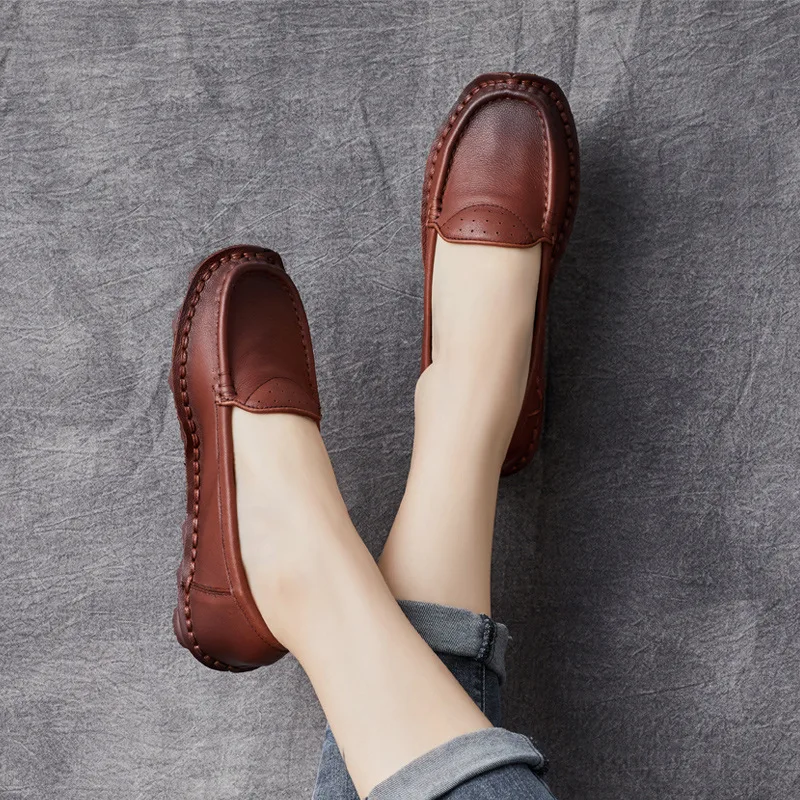 careaymade-genuine-leather-big-size-women's-shoesethnic-cowhide-shallow-mouth-handmade-round-toe-set-soft-soled-women's-shoes